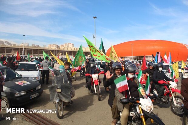 راهپیمایی ۲۲ بهمن در سیستان و بلوچستان خودرویی برگزار می‌شود