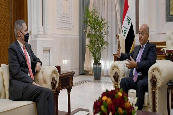 رایزنی رئیس جمهور عراق با سفیر آمریکا در بغداد