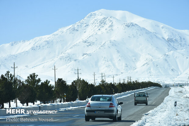 Heavy snow blankets Sarband's nature
