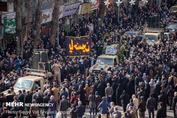 تشییع جنازه شهید مدافع امنیت مصطفی نوروزی ولیکچالی در ساری