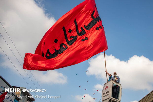 تشییع جنازه شهید مدافع امنیت مصطفی نوروزی ولیکچالی در ساری