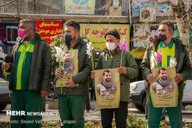 تشییع جنازه شهید مدافع امنیت مصطفی نوروزی ولیکچالی در ساری