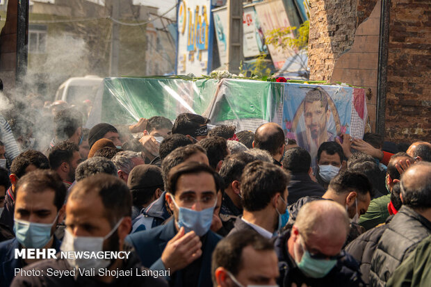تشییع جنازه شهید مدافع امنیت مصطفی نوروزی ولیکچالی در ساری