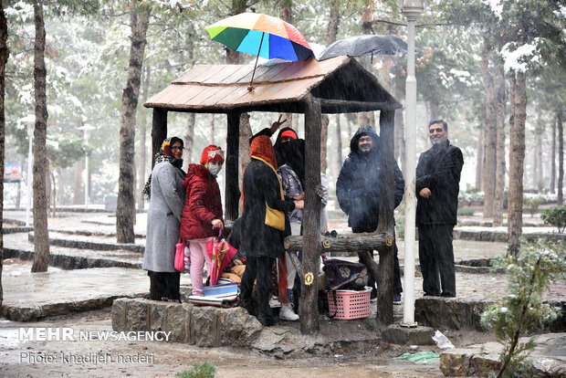 بارش برف اصفهان