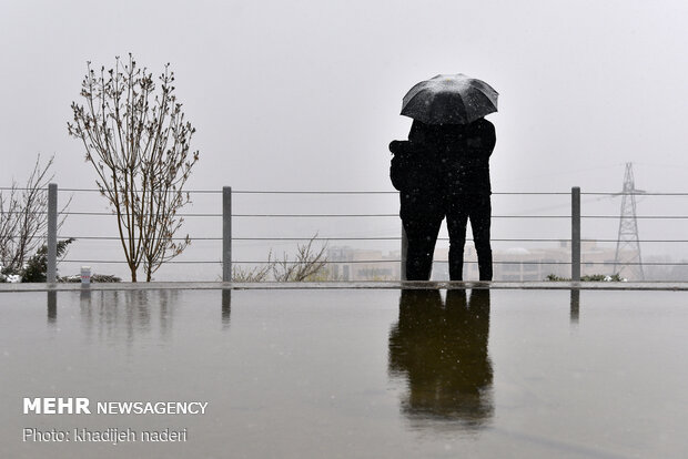 بارش برف اصفهان