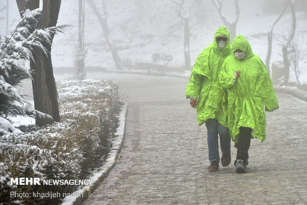بارش برف اصفهان