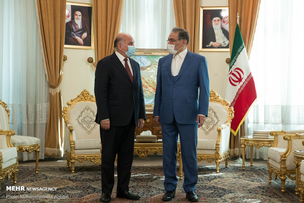 عراقی وزیر خارجہ کی علی شمخانی سے ملاقات