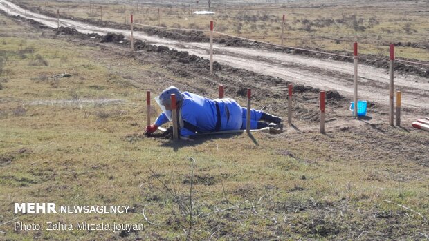 Demining of liberated areas in Azerbaijani Fuzuli
