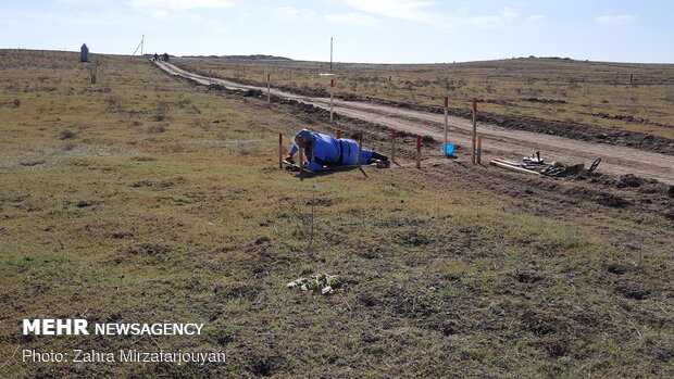 Demining of liberated areas in Azerbaijani Fuzuli
