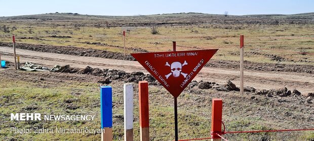 Demining of liberated areas in Azerbaijani Fuzuli
