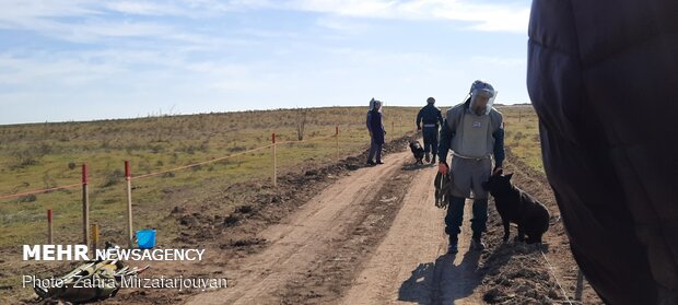 Demining of liberated areas in Azerbaijani Fuzuli
