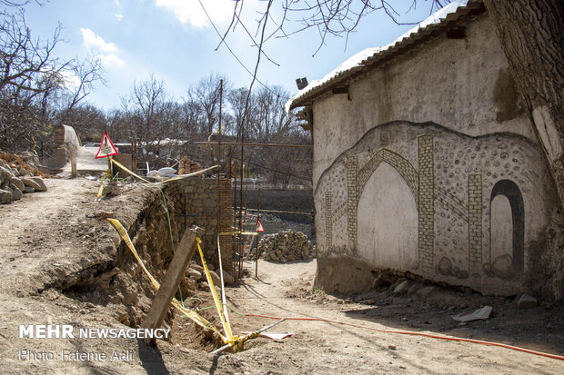 Tahran'ın tarihi mahallesindeki restorasyon sürecinden fotoğraflar