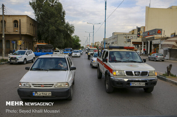 مانور خودرویی «هشدار کرونا»