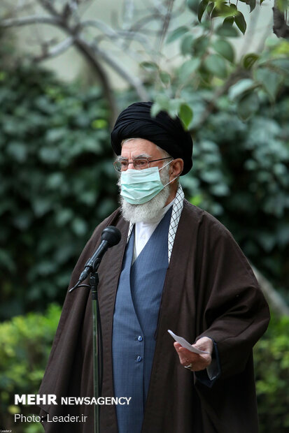 Ayatollah Khamenei planting fruit saplings