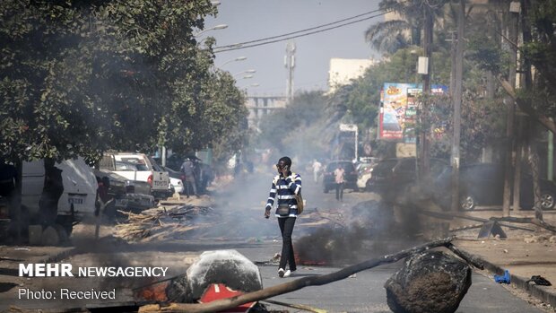 Senegal'deki protestolardan fotoğraflar