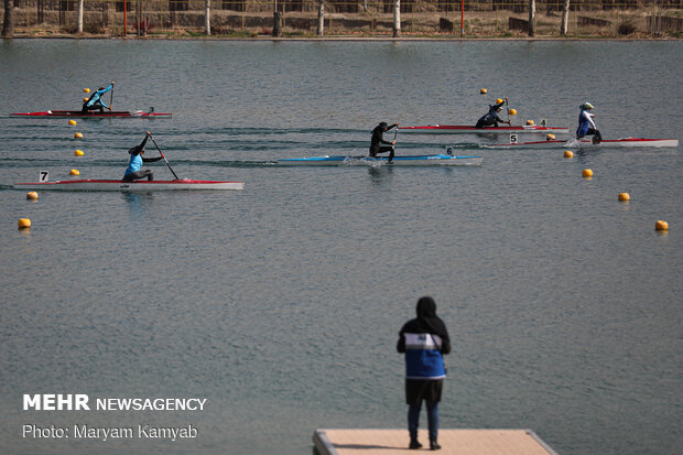 Canoeing competition held at Azadi Lake