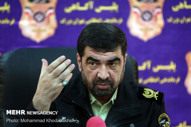 نشست خبری علیرضا لطفی رئیس پلیس آگاهی تهران