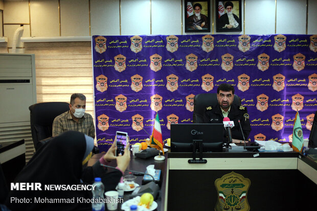 نشست خبری علیرضا لطفی رئیس پلیس آگاهی تهران