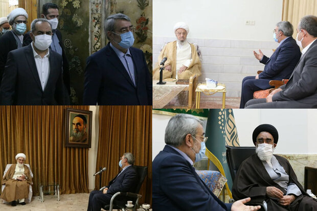 دیدار وزیر کشور با مراجع و علما در قم