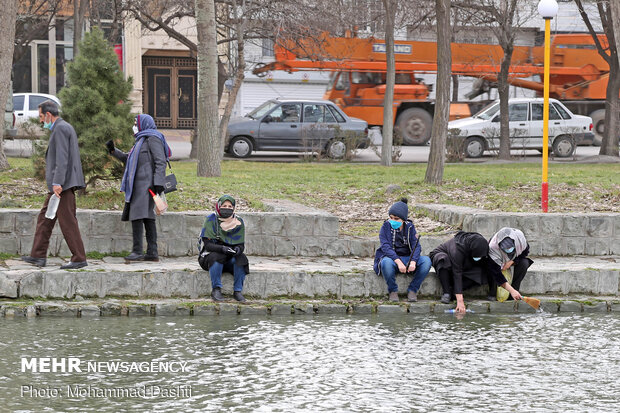 مراسم سنتی " نو اوستی" در رود بالیقلی چای اردبیل