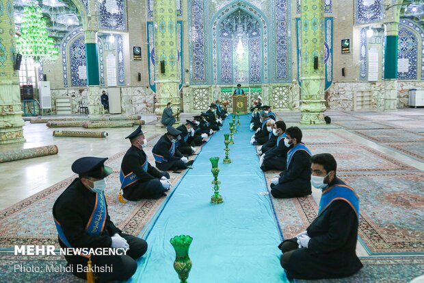 غبار روبی مسجد مقدس جمکران در آستانه نیمه شعبان
