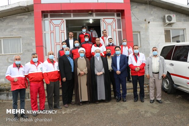 بازدید نماینده ولی فقیه در کردستان از پایگاه های امداد جاده ای هلال احمر