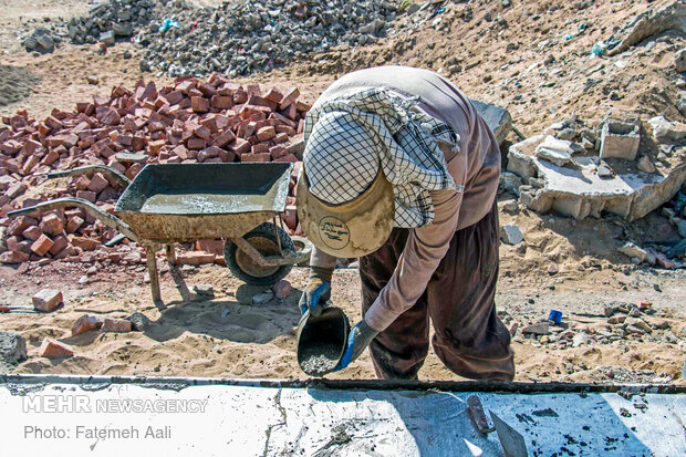 فعالیت جهادی قرارگاه شهید حجت اسدی استان قزوین در مناطق محروم چابهار