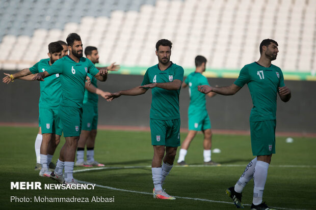 İran Milli Takımı hazırlık maçı için antreman yaptı