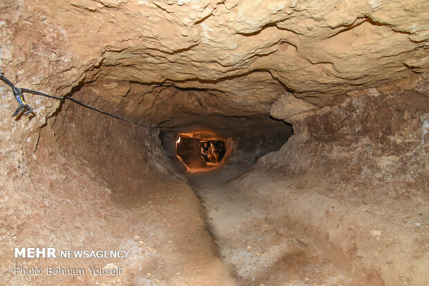 Subterranean rock-cut city of Tahyaq in central Iran
