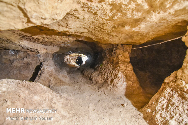 Subterranean rock-cut city of Tahyaq in central Iran

