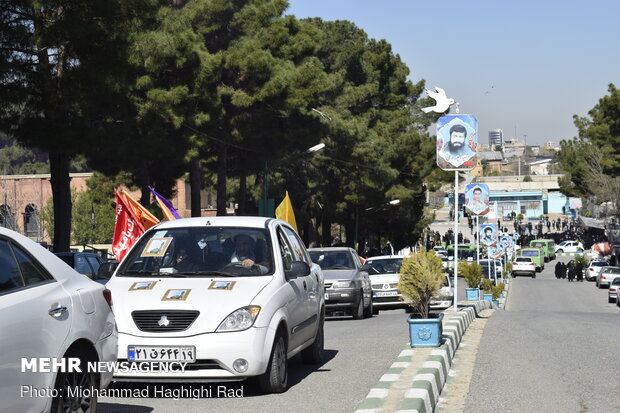 کاروان های پیاده و خودرویی منتظران ظهور در کرمانشاه