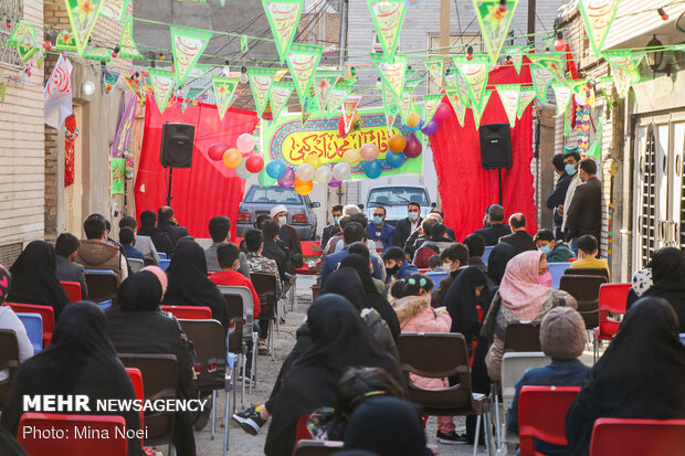 جشن نیمه شعبان در کوچه دوستان