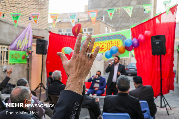 جشن نیمه شعبان در کوچه دوستان