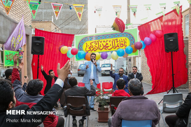 جشن نیمه شعبان در کوچه دوستان