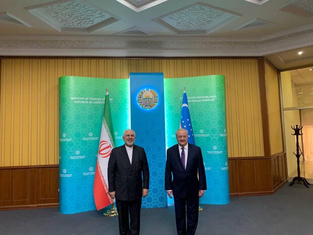 Zarif, Uzbek FM confer on Afghan peace, US sanctions on Iran