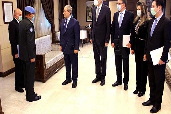 رایزنی وزیر خارجه سوریه با فرمانده نیروهای حافظ صلح در جولان