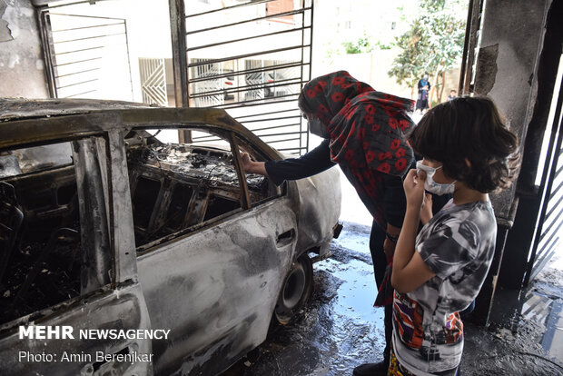 حریق در مجتمع غزال شیراز