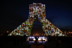 3D lighting of Tehran's Azadi Tower to mark Health Week