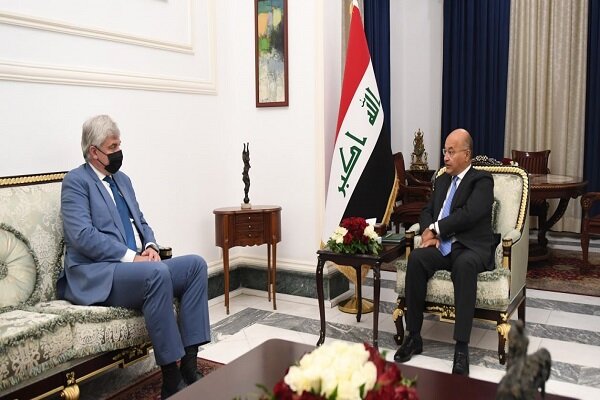رایزنی رئیس جمهور عراق با سفیر روسیه در بغداد درباره تحولات منطقه