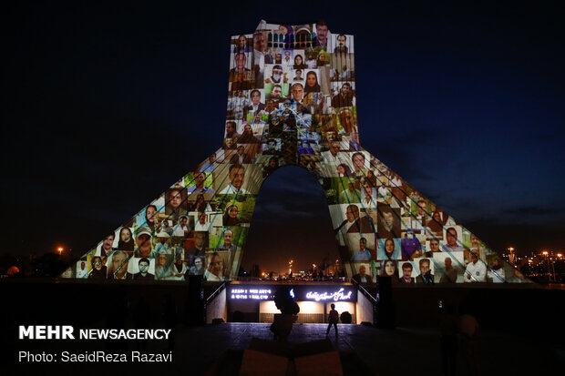 3D lighting of Tehran's Azadi Tower to mark Health Week
