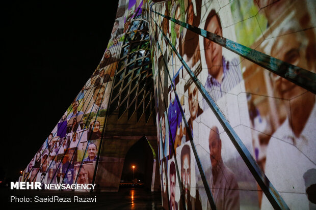 3D lighting of Tehran's Azadi Tower to mark Health Week
