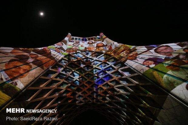 3D lighting of Tehran's Azadi Tower to mark Health Week
