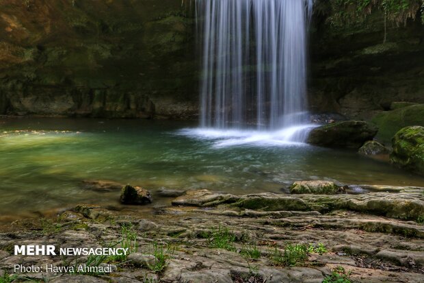 Breathtaking scenery of Tirkan 7 Waterfall in N Iran
