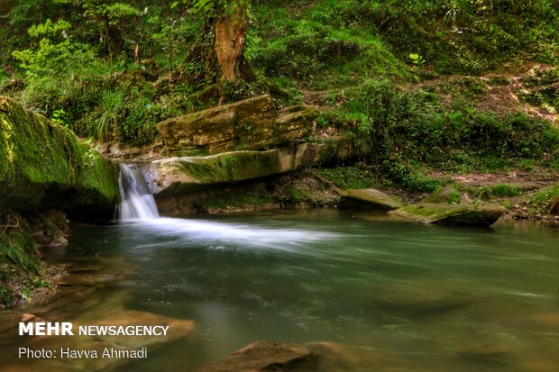 Breathtaking scenery of Tirkan 7 Waterfall in N Iran
