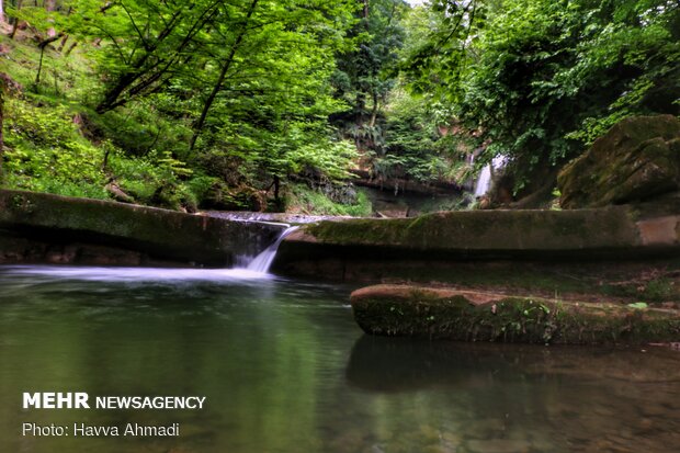 Breathtaking scenery of Tirkan 7 Waterfall in N Iran
