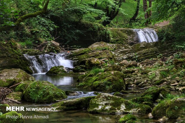 Breathtaking scenery of Tirkan 7 Waterfall in N Iran
