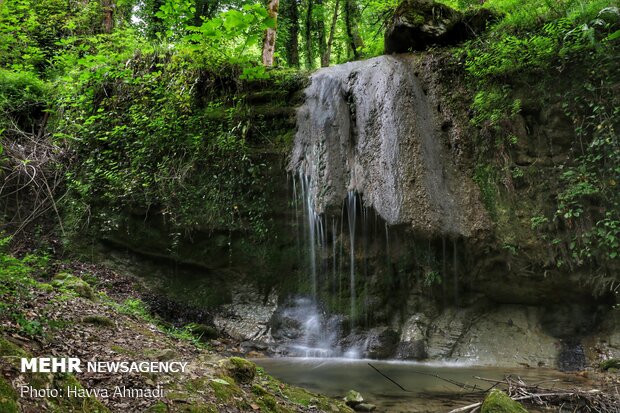 Breathtaking scenery of Tirkan 7 Waterfall in N Iran
