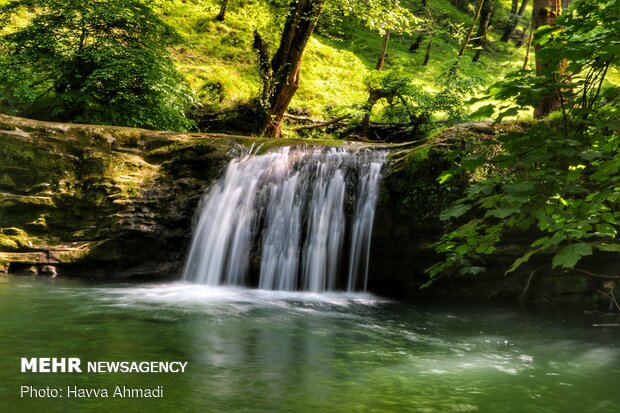 Breathtaking scenery of Tirkan 7 Waterfall in N Iran
