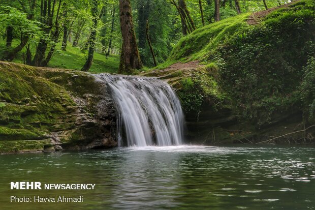 Breathtaking scenery of Tirkan 7 Waterfall in N Iran
