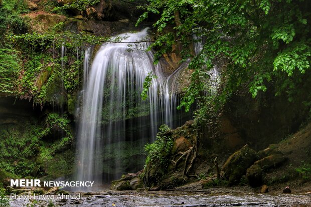 Breathtaking scenery of Tirkan 7 Waterfall in N Iran
